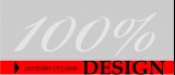 Логотип 100% DESIGN   Студия дизайна 